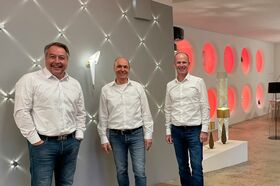 Redaktion des Swimmingpool Podcasts mit Herr Weber und Rogg im Gespräch mit dem WML Inhaber und Lichtexperten Werner Memmel